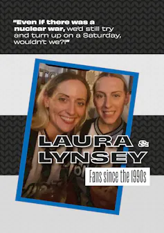 The Untold Tales of Ladies Soccer Lovers: celebrating recollections, calling out prejudice 1 An image of two young female football fans.