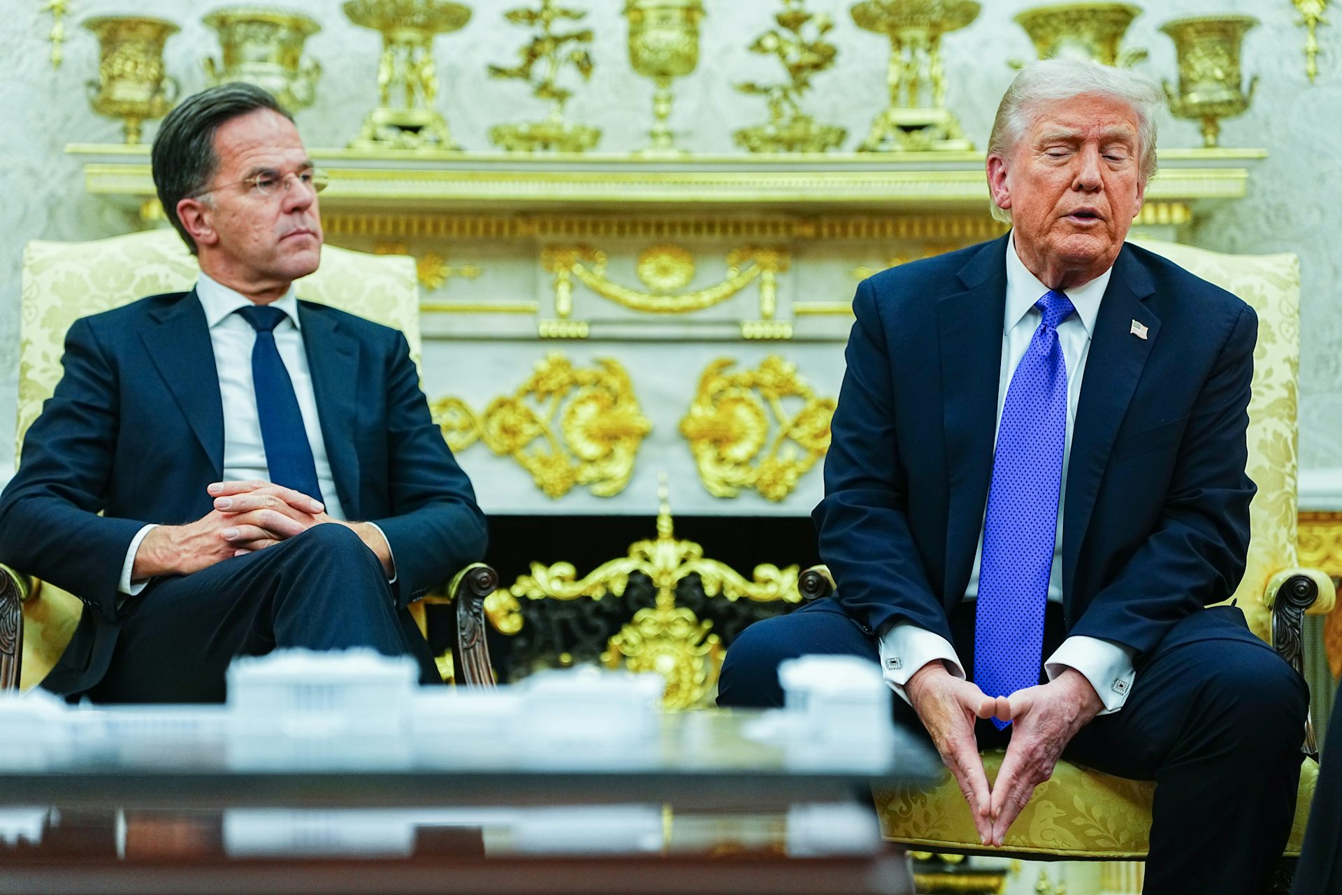Nato secretary-general, Mark Rutte, with the US president, Donald Trump, in the Oval Office.