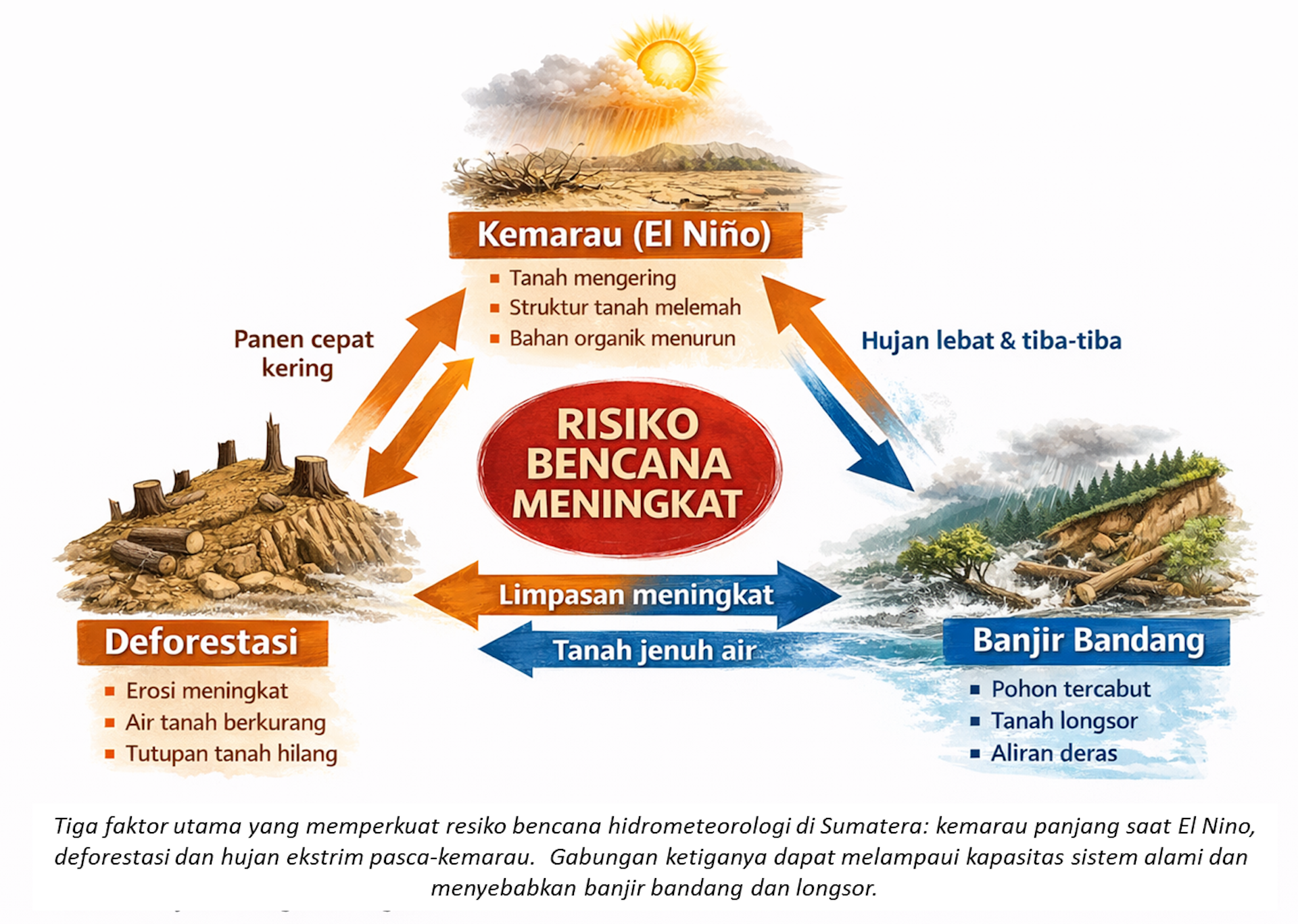 Angka deforestasi meningkat, bayang-bayang krisis dan bencana mengintai