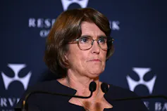 Reserve Bank of Australia Governor Michele Bullock addresses media