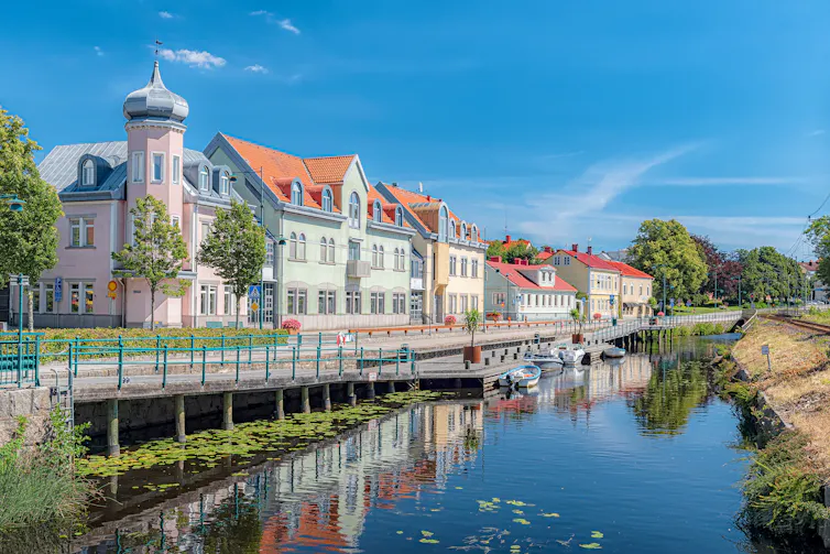 swedish town and river