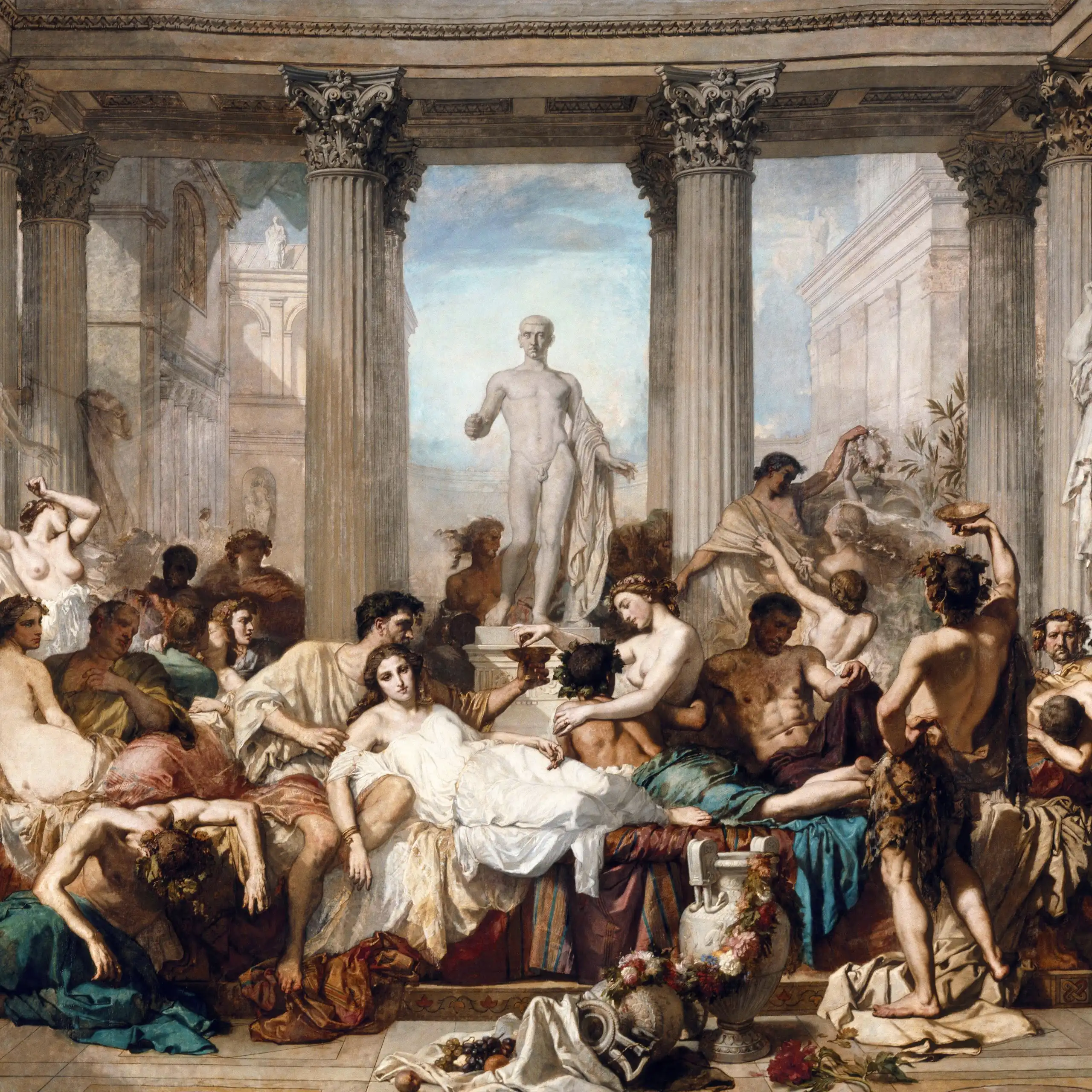 Les Romains de la décadence, tableau de Thomas Couture (1847).