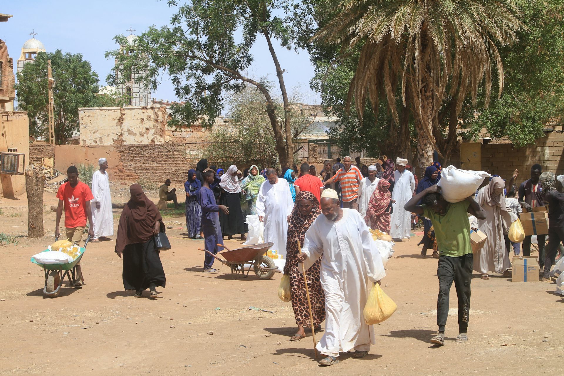 Vue d’une rue d’Al-Omada.
