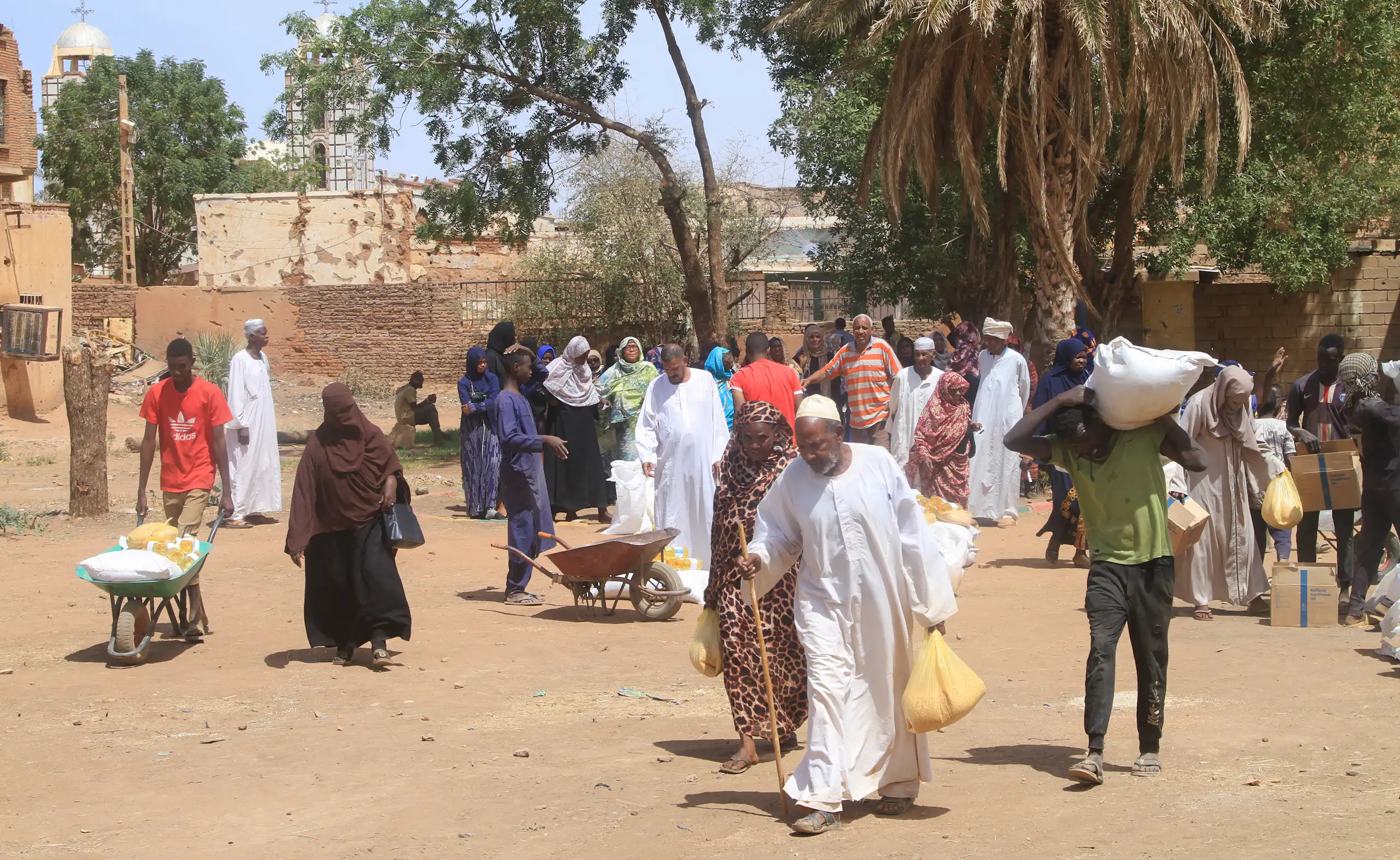 Vue d’une rue d’Al-Omada.