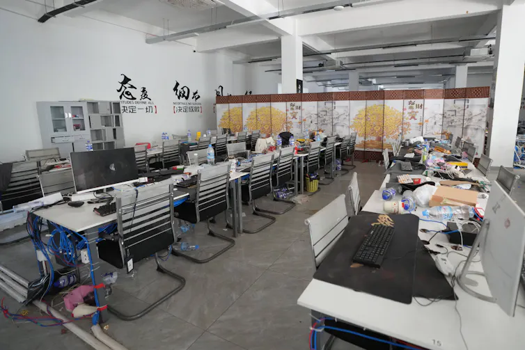 An abandoned office.