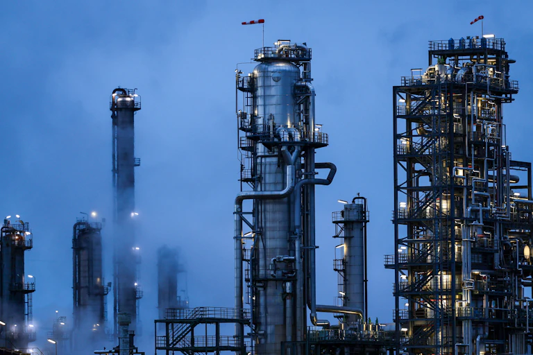 The Miro oil refinery in Karlsruhe, Germany