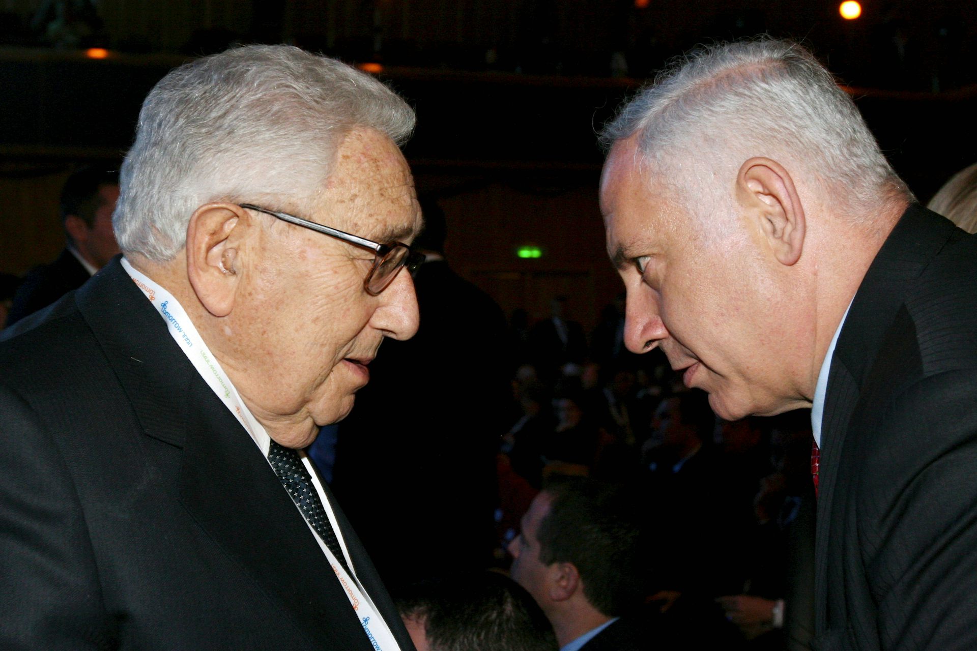 Henry Kissinger meeting with Benjamin Netanyahu in Jerusalem in 2008.