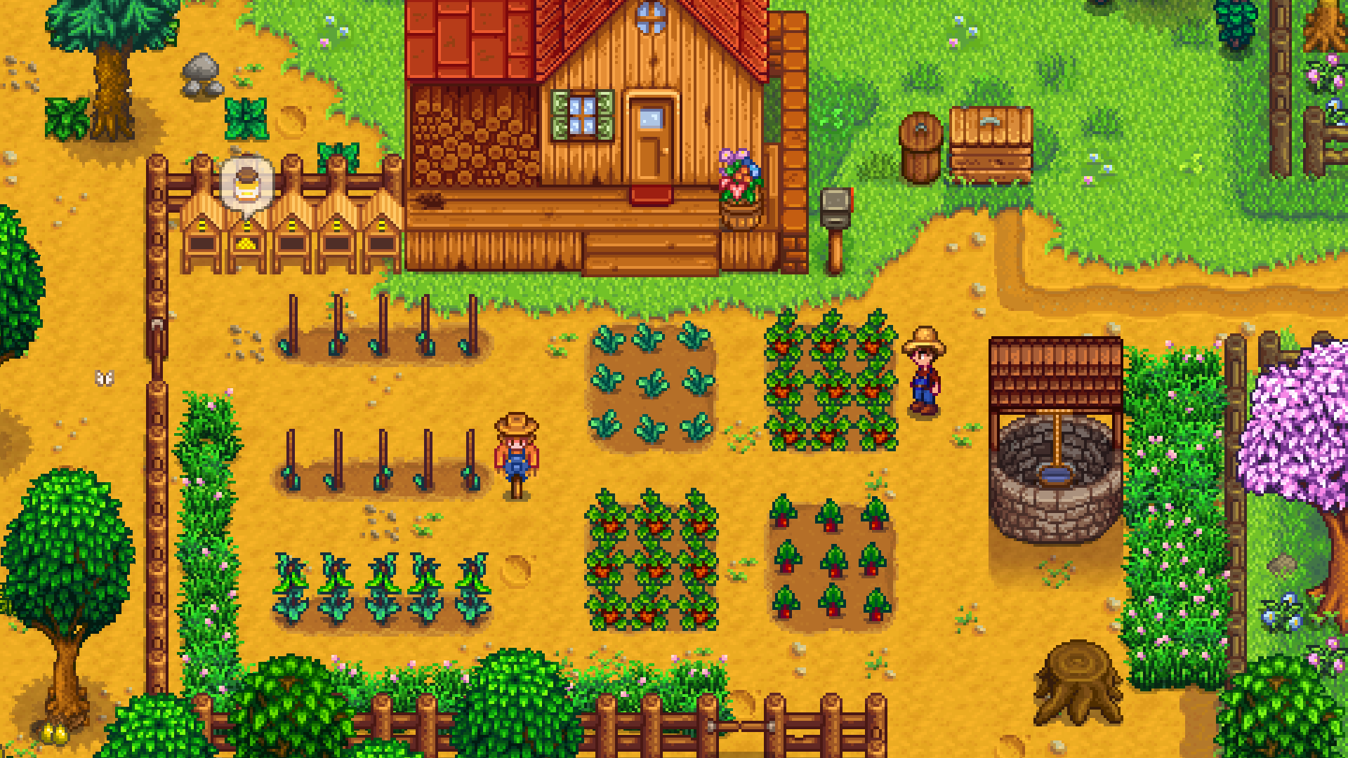 A screenshot of a video game about farming and community.
