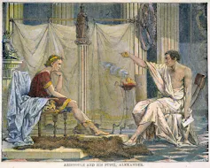 an 1866 engraving of two men