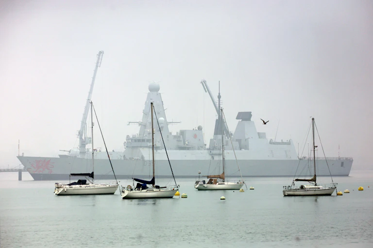 British warship HMS Dragon's rearming ahead of deployment to Cyprus