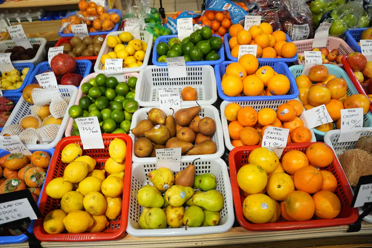 fruits on sale at a market