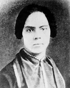 Portait image of a Black woman in 19th century dress.
