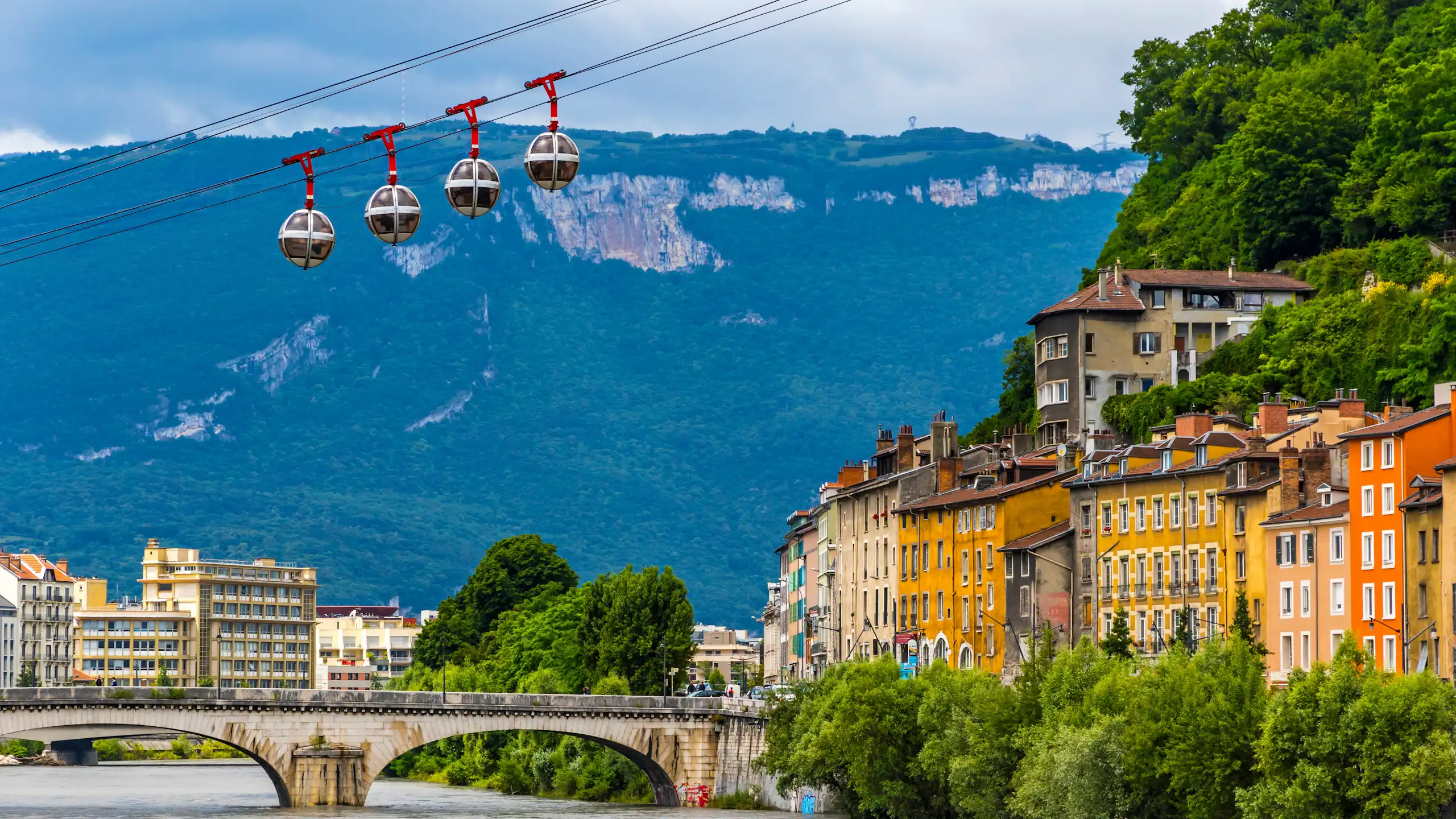 La rivière Isère à Grenoble,