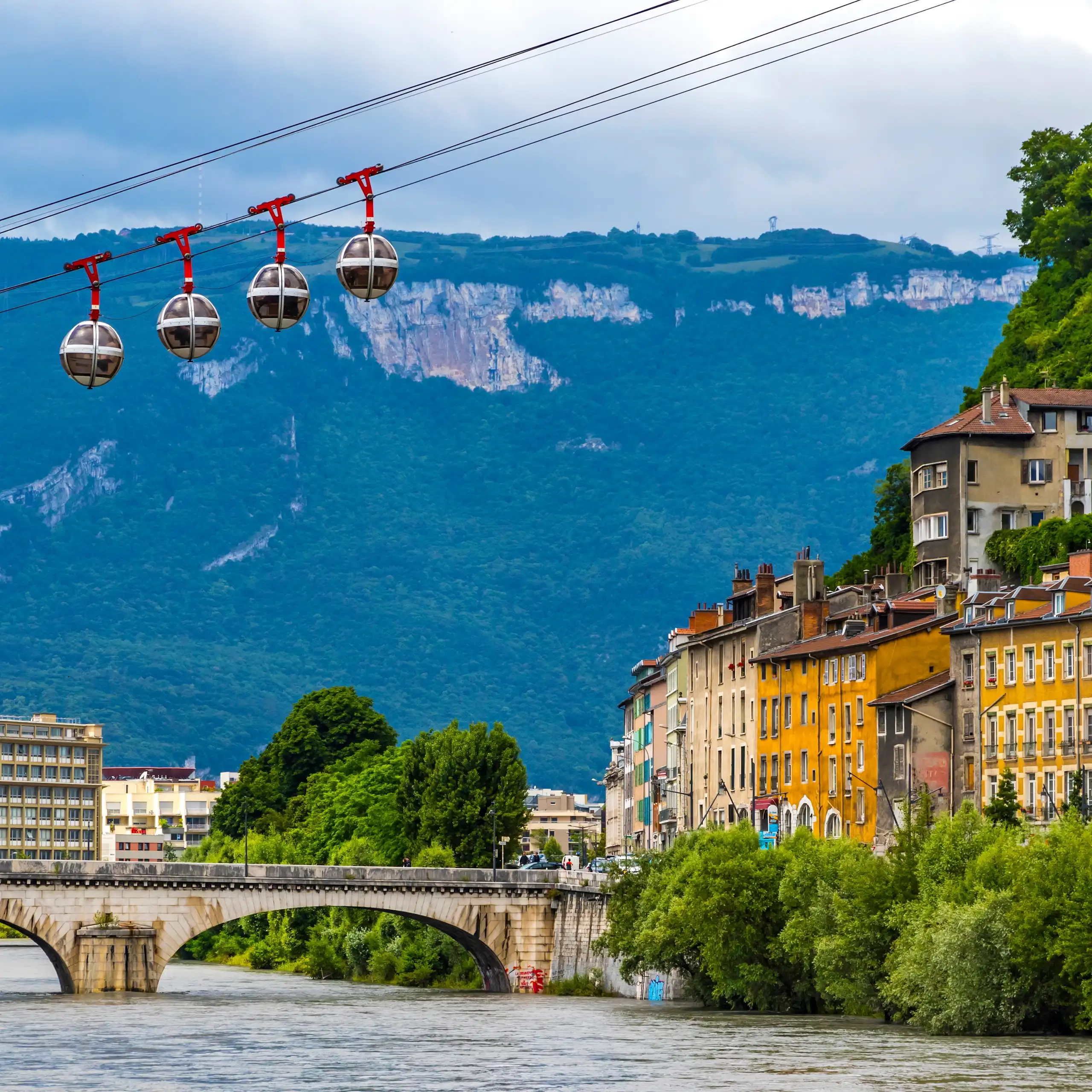 La rivière Isère à Grenoble,