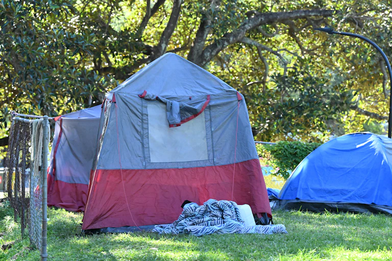 tents in a park