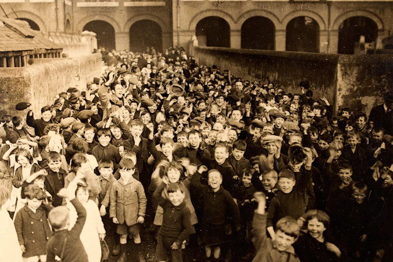A children's party in Dublin, 1920s.