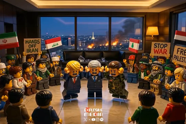 Screenshot of an AI-generated video produced by Iran's Explosive Media.