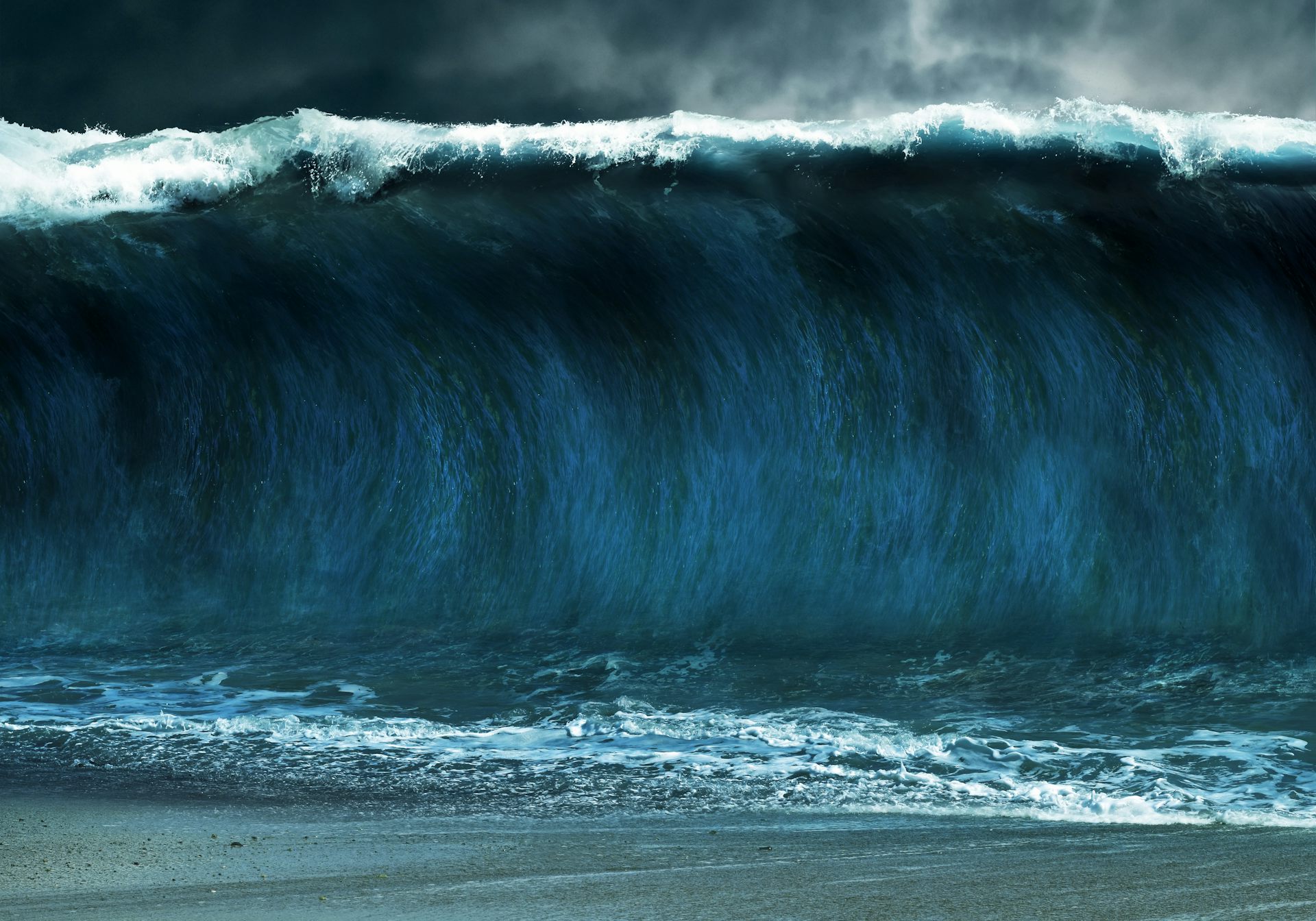 Image of a tsunami wave.