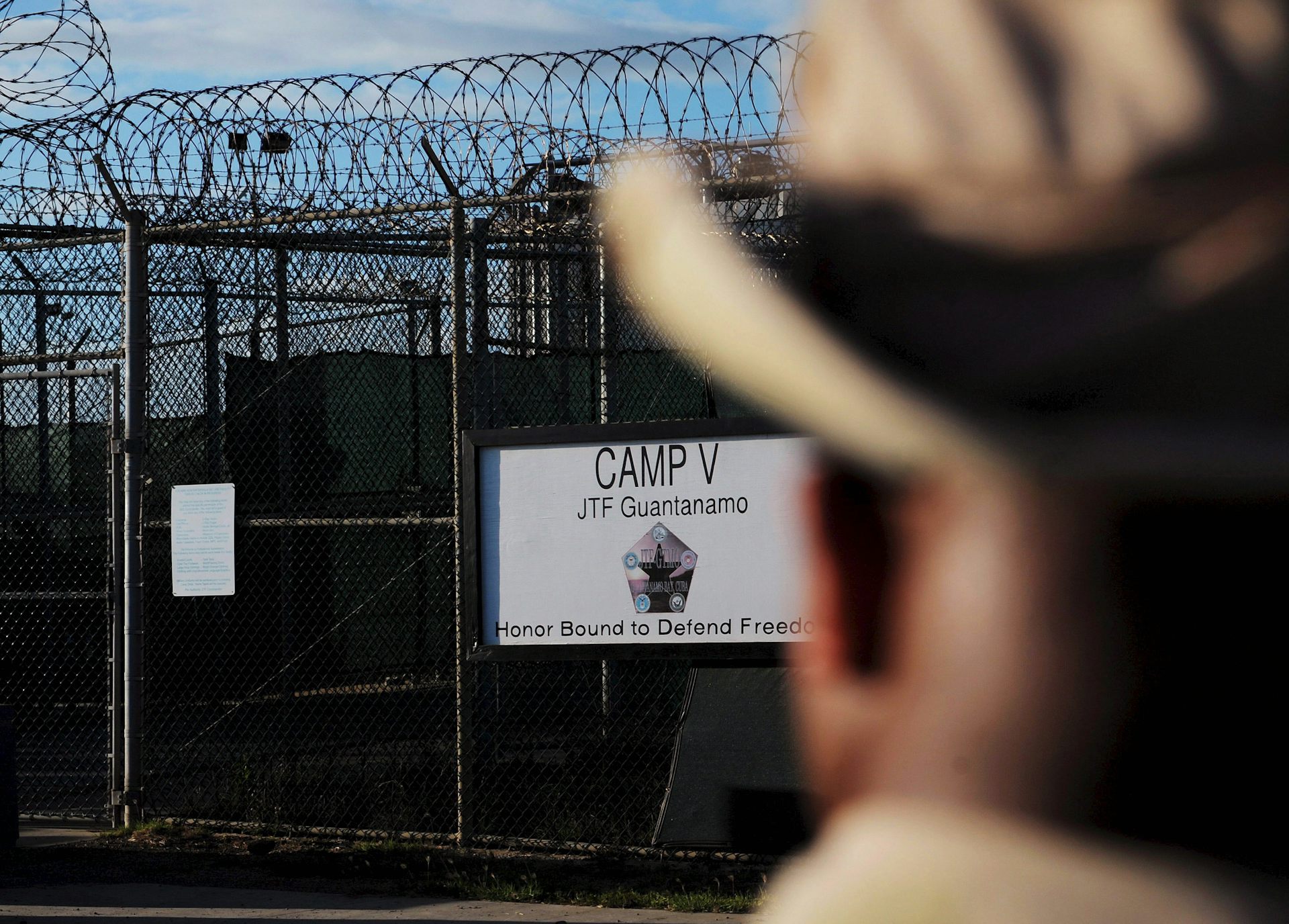 A detention facility at Guantanamo Bay in Cuba.
