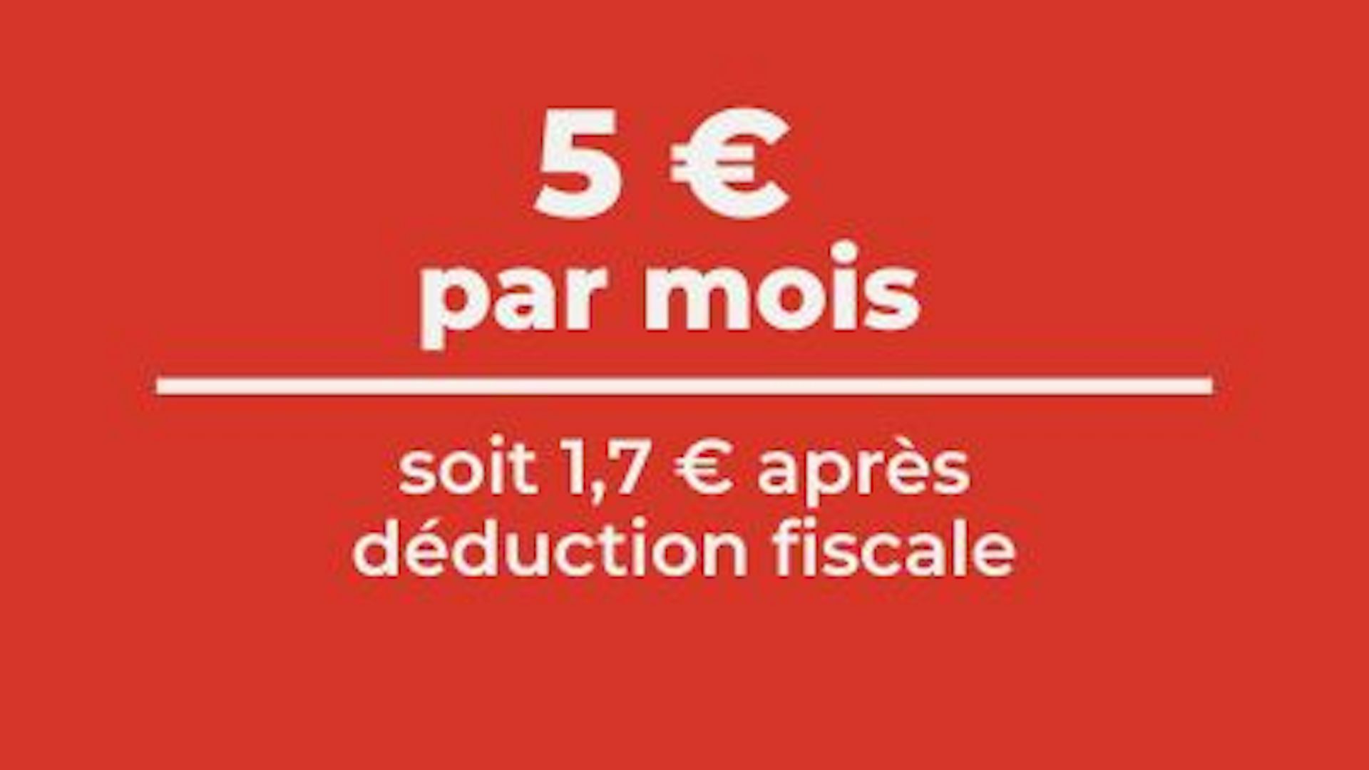 Je donne 5 € par mois