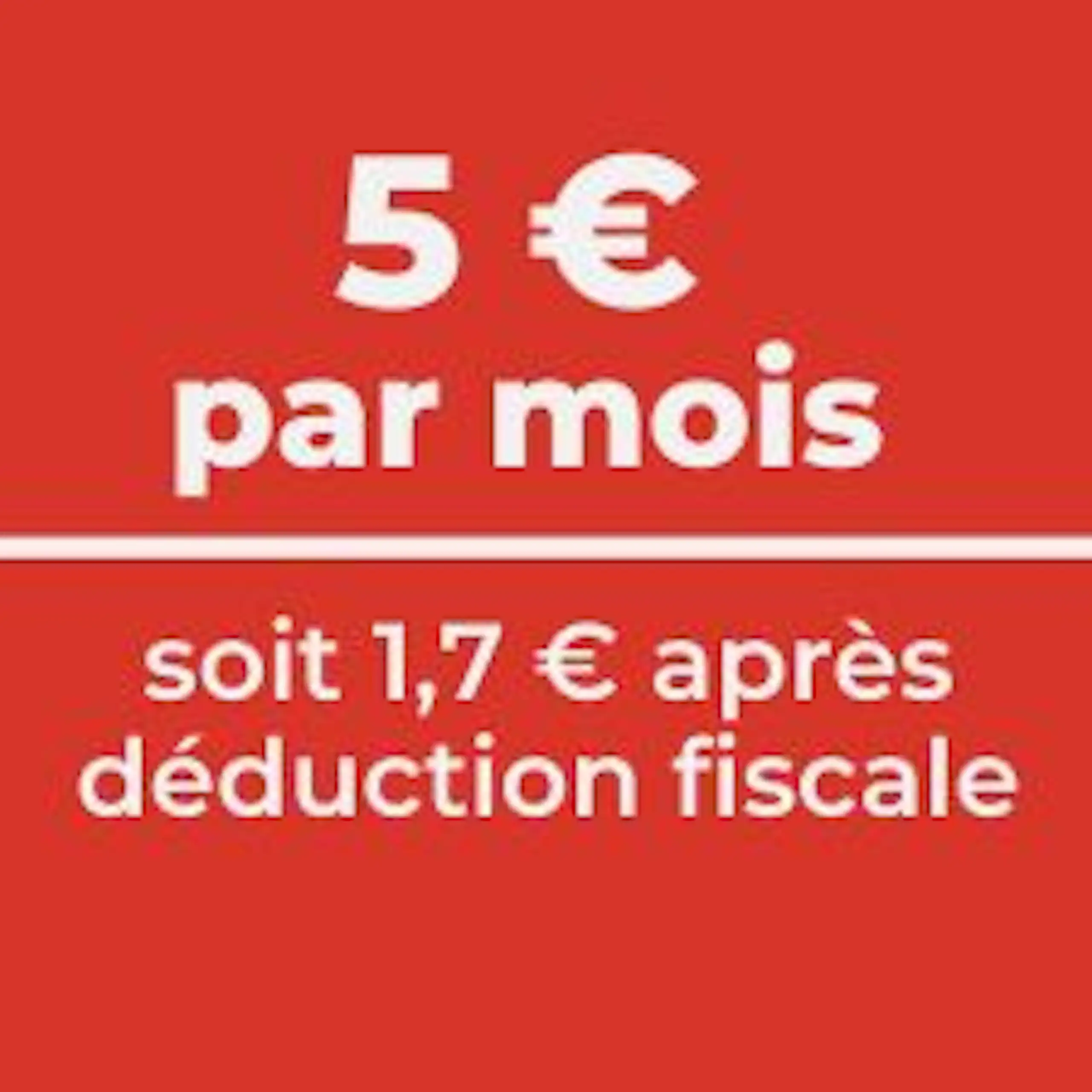 Je donne 5 € par mois