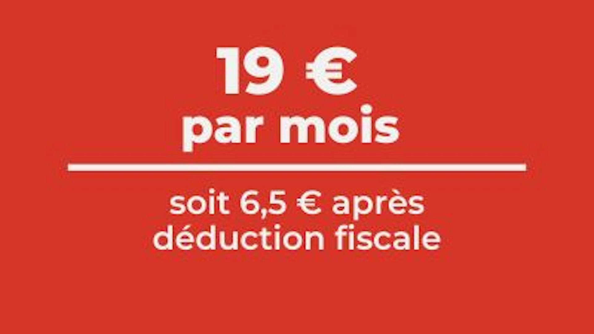 Je donne 19 euros