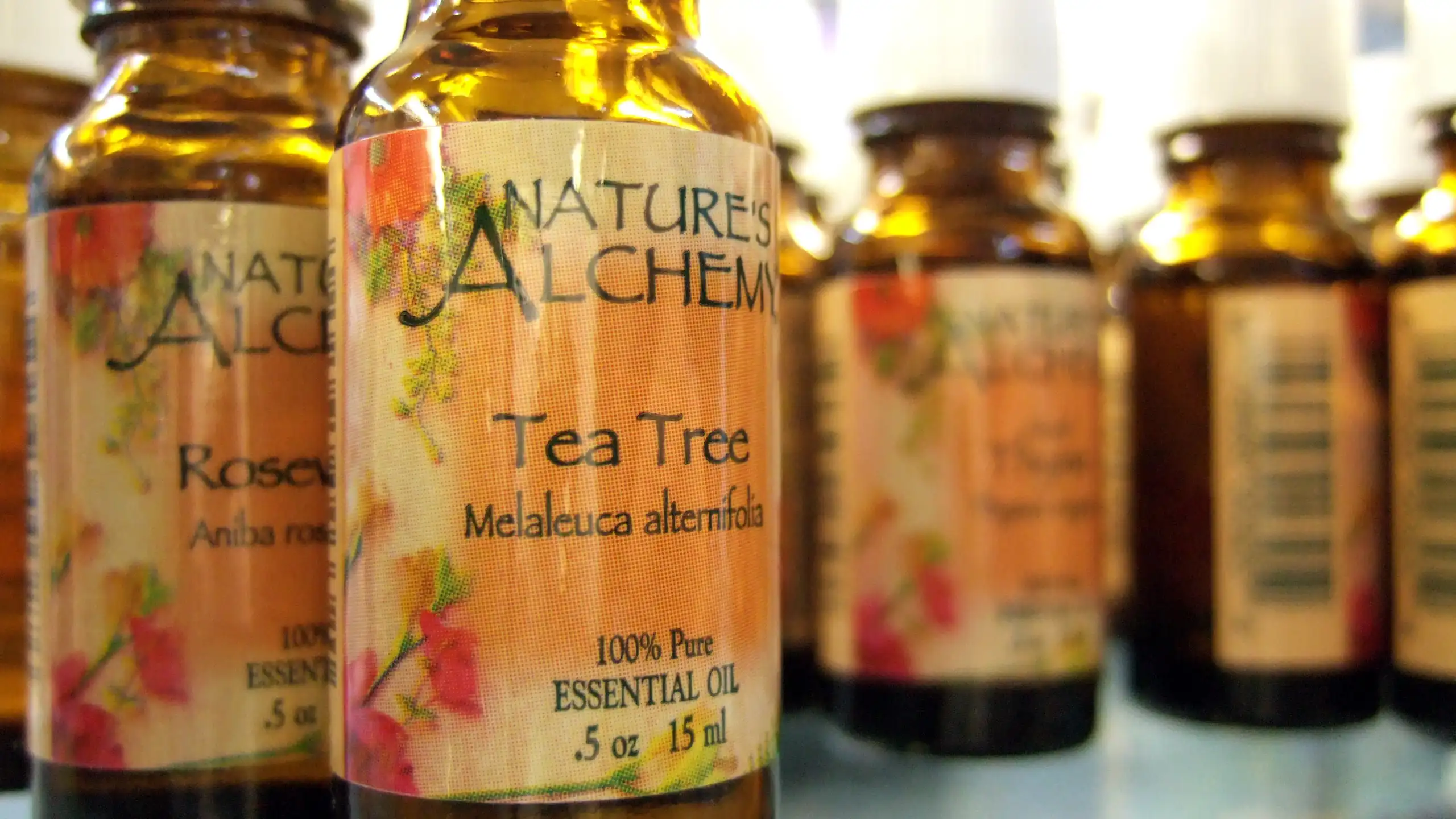 Bottles of tea tree oil