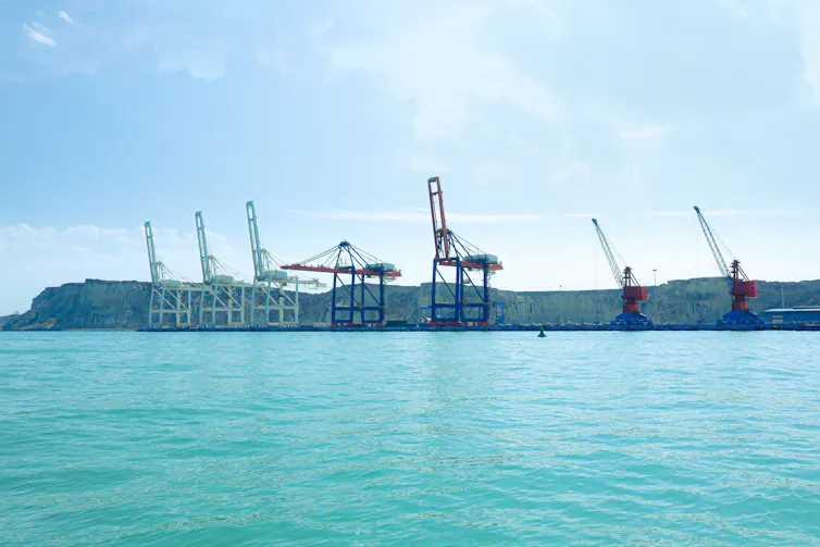 Gwadar Port on the Arabian Sea in Balochistan.