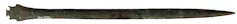 A long thin metal swordlike object.