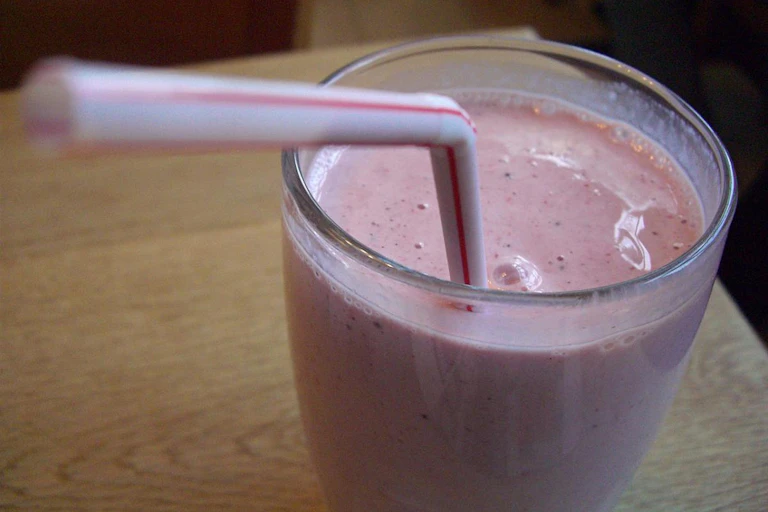 Gros plan d'un smoothie (photo d'illustration).