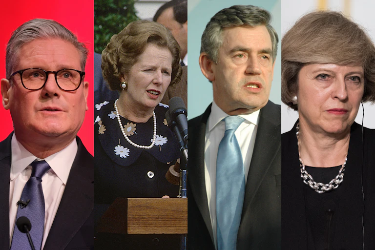 Left to right: Keir Starmer, Margaret Thatcher, Gordon Brown, Theresa May