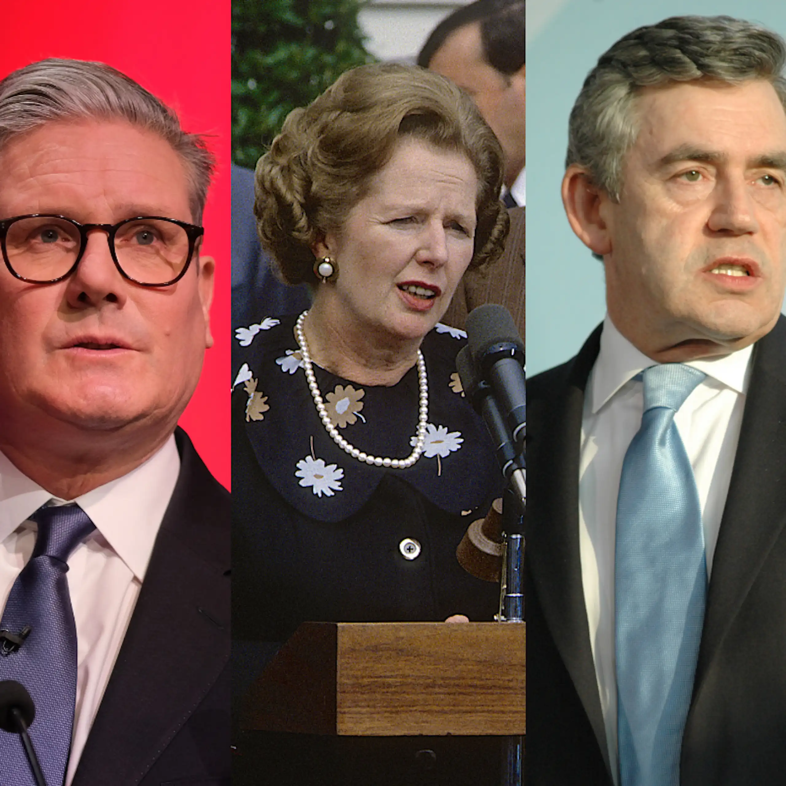 Left to right: Keir Starmer, Margaret Thatcher, Gordon Brown, Theresa May