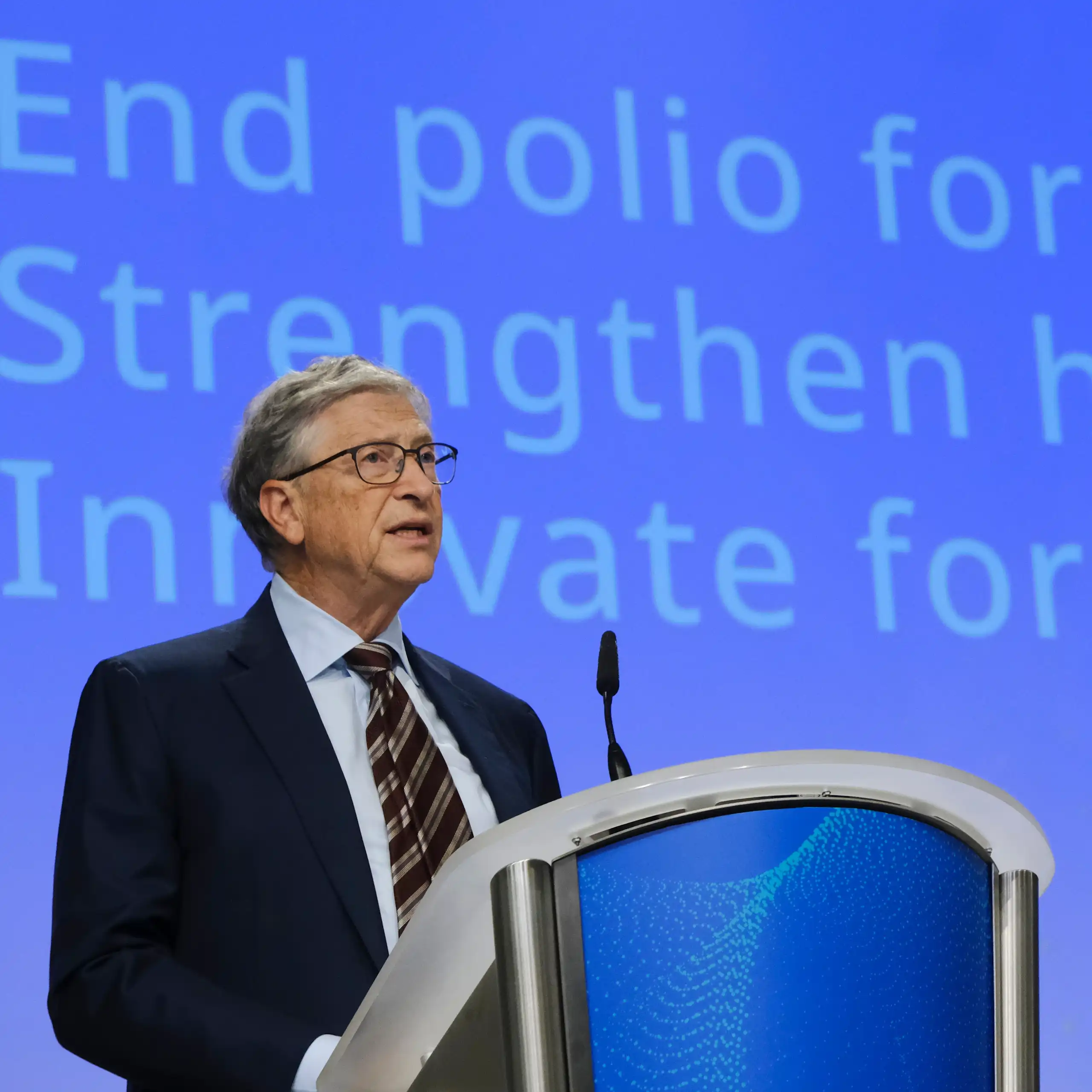 Bill Gates gives a speech on his eponymous foundation's Global Polio Eradication initiative.