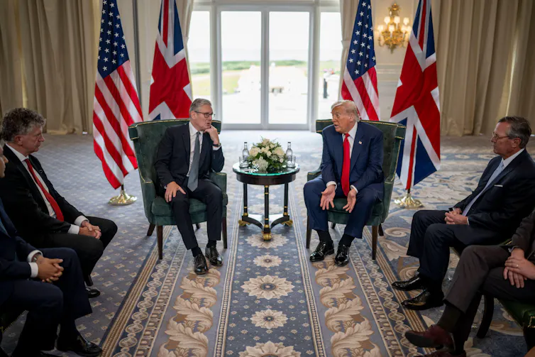 Donald Trump and Keir Starmer during a 2025 state visit.
