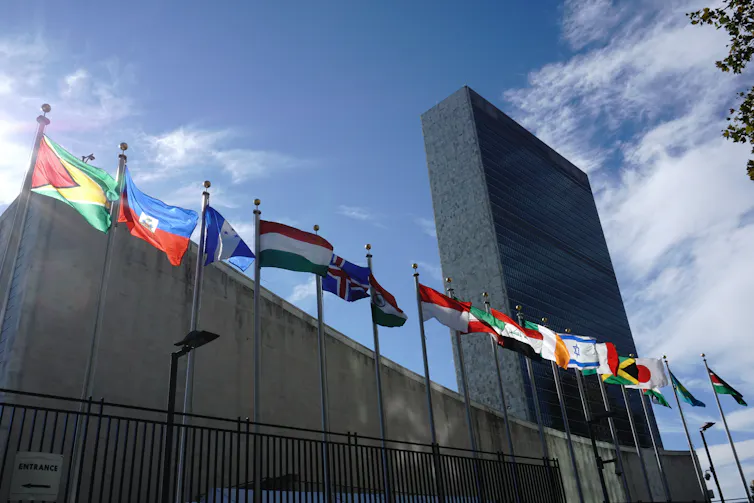 The UN building in New York.