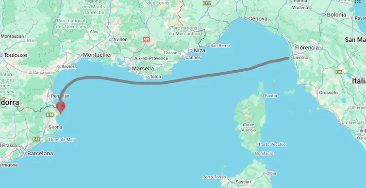 Recorregut de Cosme III de Médici des de Livorno fins a Cadaqués.