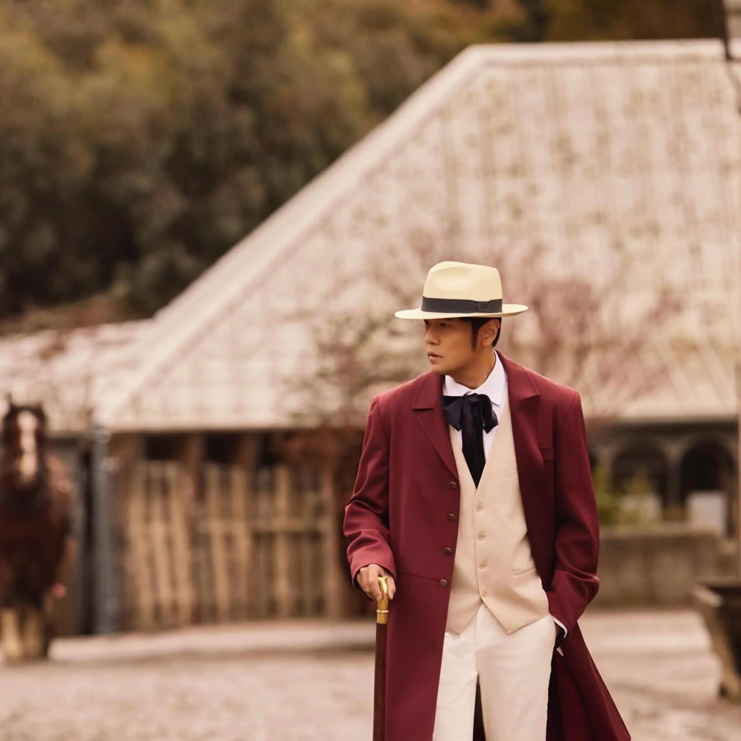 Jay Chou as a dapper 19th Century man.