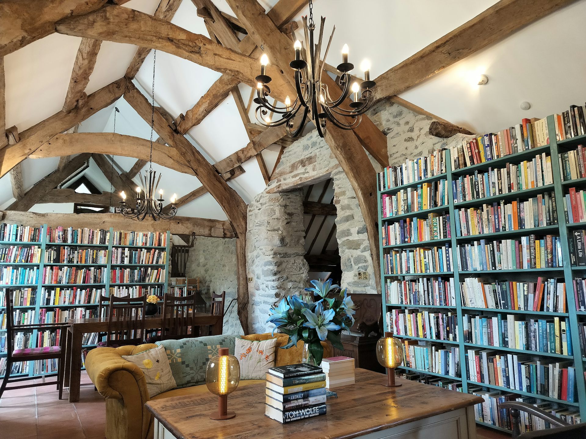 The inside of a library