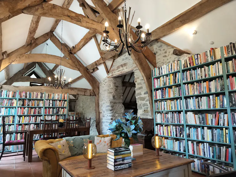 The inside of a library