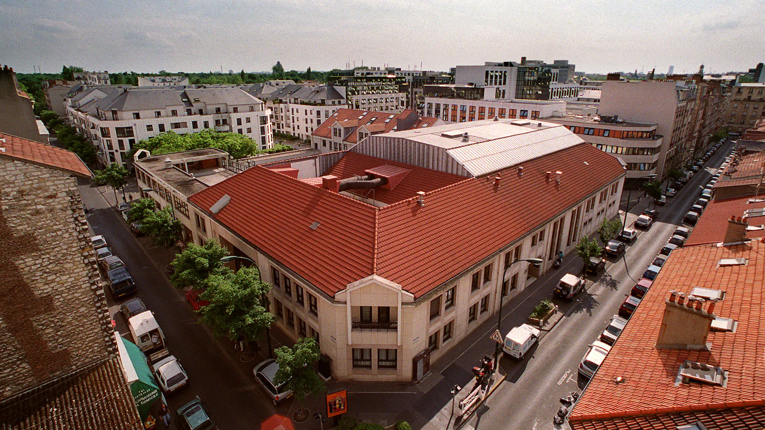 vue du ciel d'un quartier