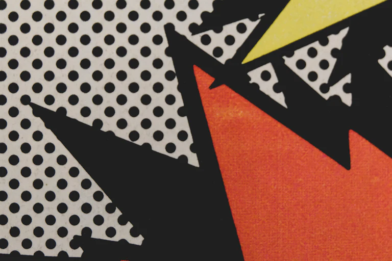 Abstract close up of comic