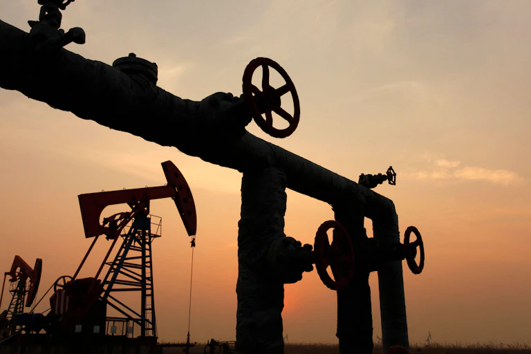 An oilfield pipeline.