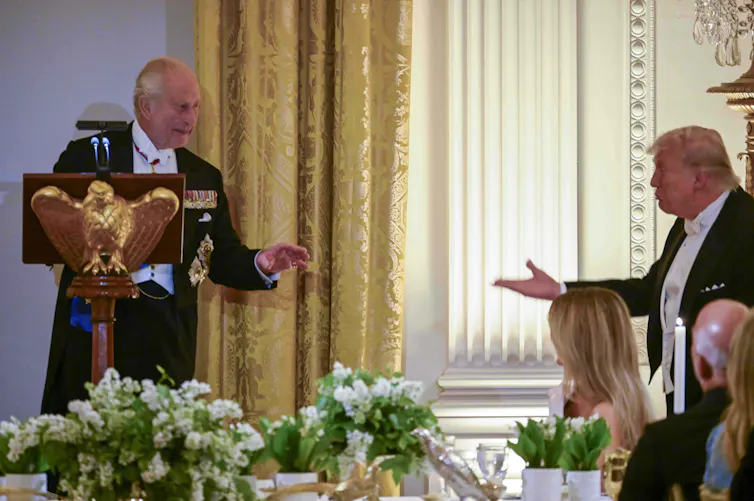 Charles and Trump at the state dinner