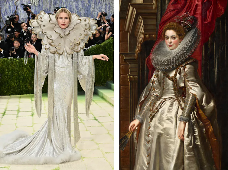 Two women in magnificent ruffs.