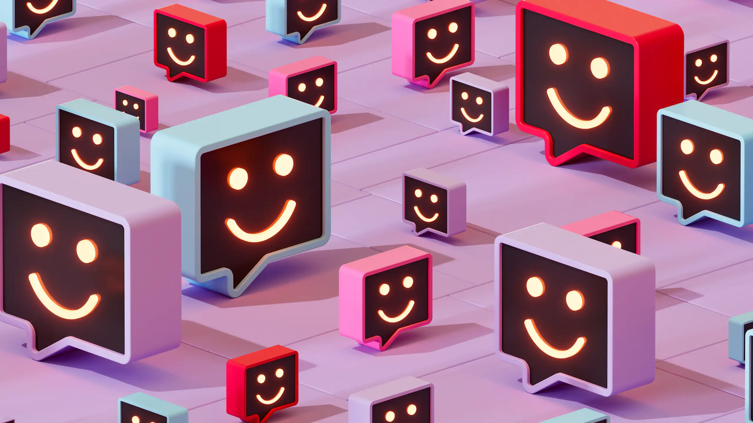 Smiling chatbot icons