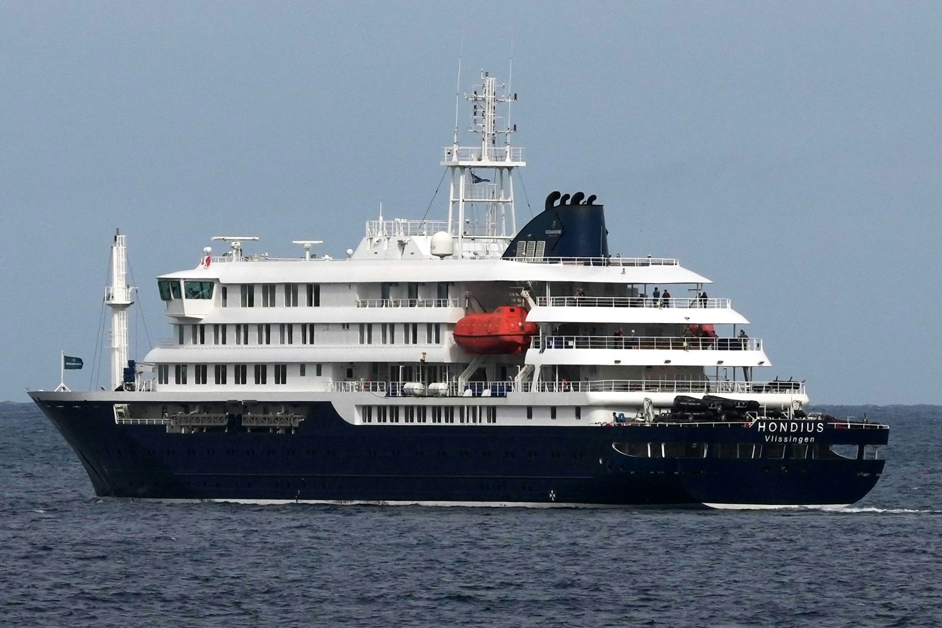 A cruise ship sailing on the water