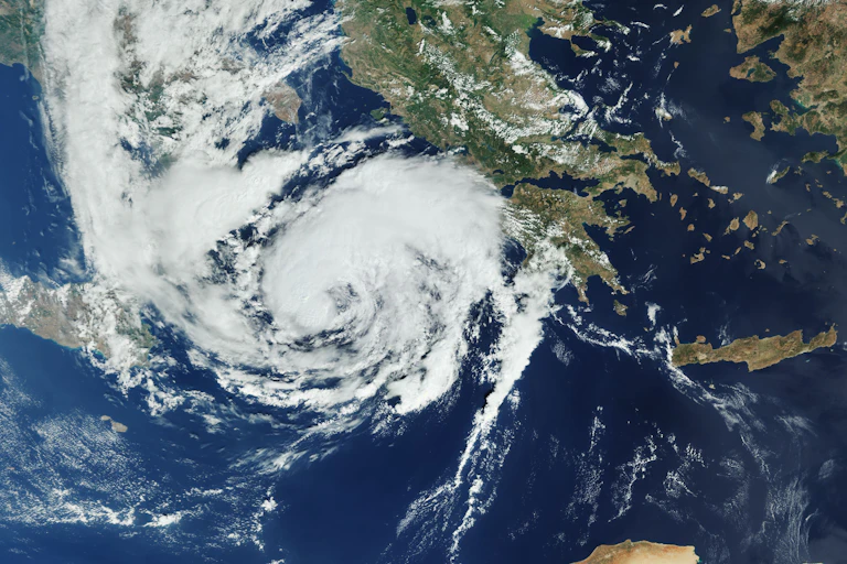 satellite photo of a medicane