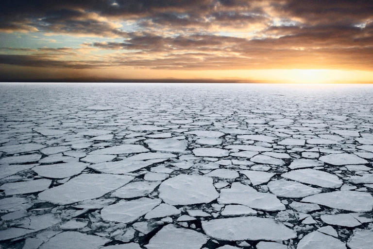 Sea ice breaks up in the Ross Sea, Antarctica