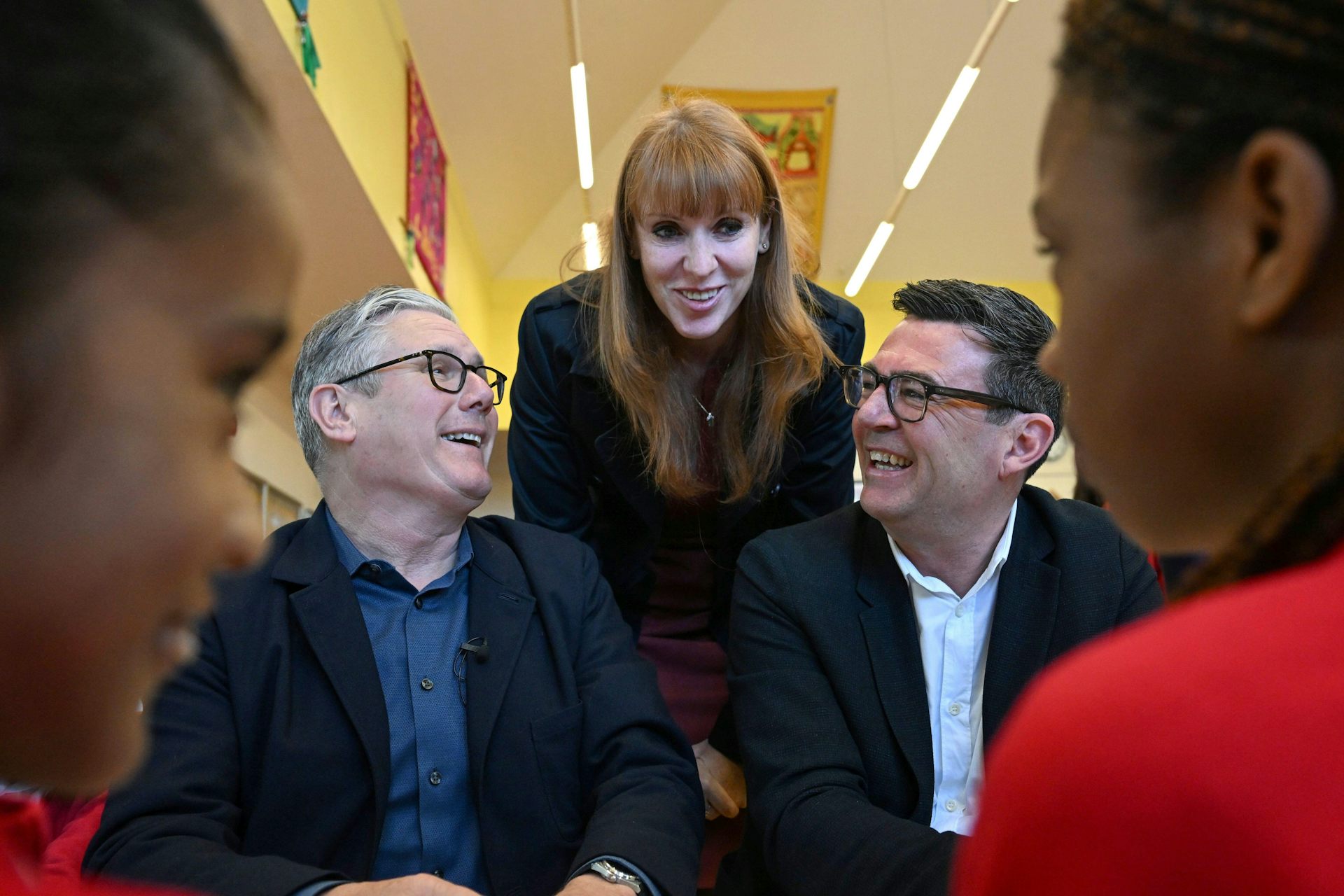 Keir Starmer, Angela Rayner, and Andy Burnham