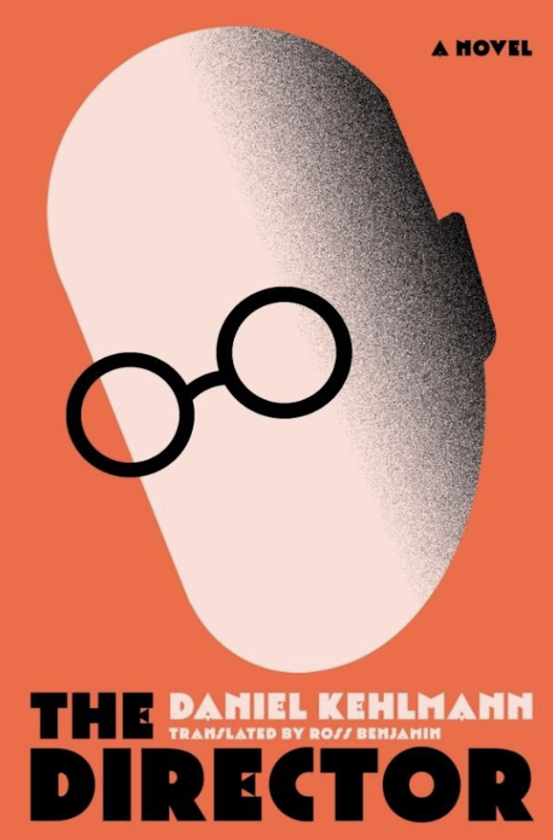 An image of a red book cover of a novel called The Director.
